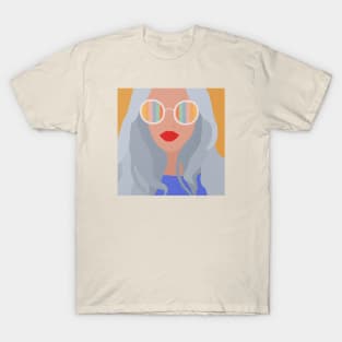 Cool girl rainbow sunglasses T-Shirt